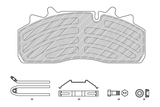 KIT BRAKE PADS SAF 19,5''